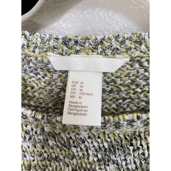 H&M Womens Green‎ Sweater Medium short sleeve polyester round neck knit - Picture 3 of 6
